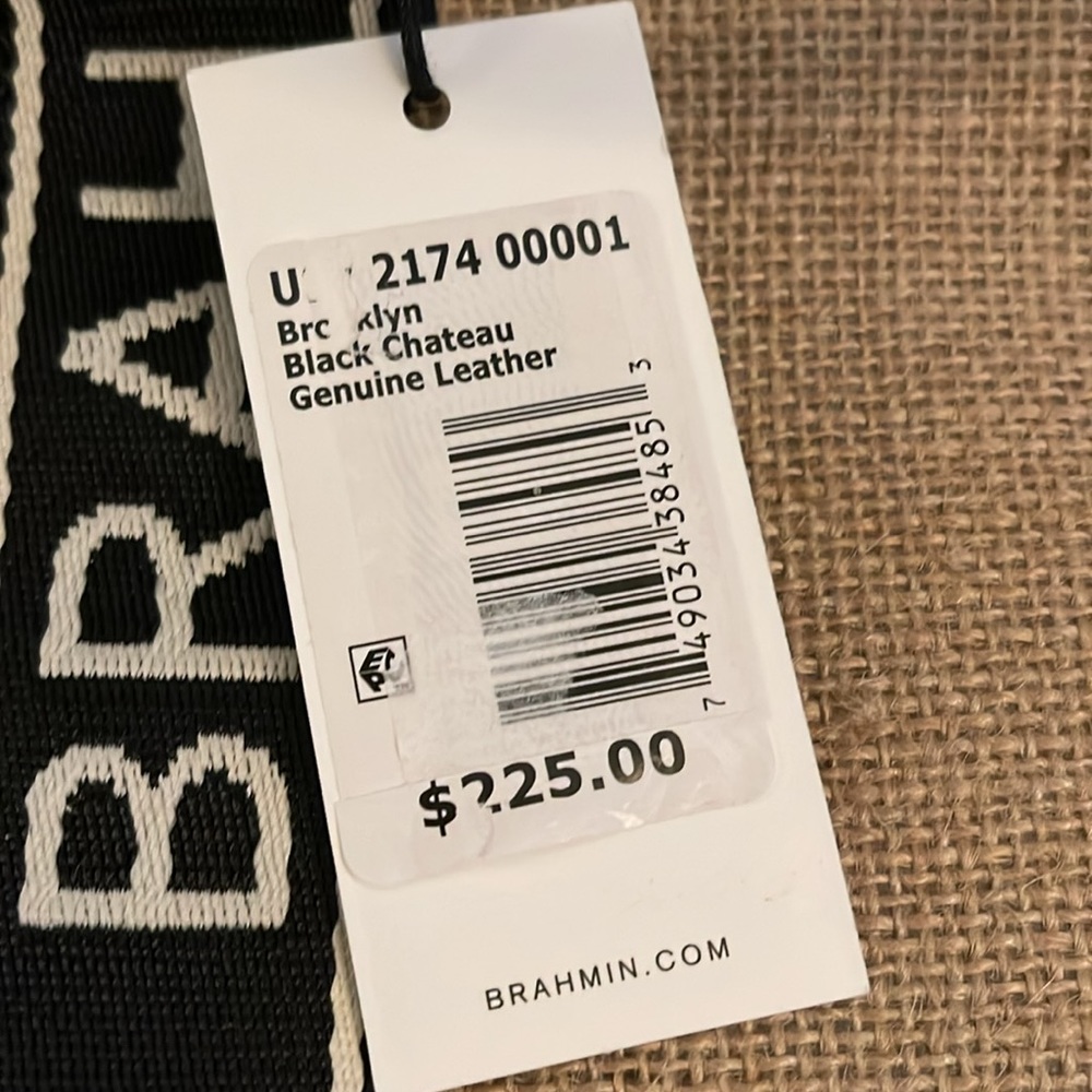 NWT Brahmin Brooklyn  Black Chateau genuine leather in black - Picture 2 of 4
